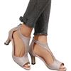 Generico Sandali Donna Estive con Tacco Scarpe Donna Eleganti Aperte per Alluce Valgo Comode Sandali Gioiello Scarpe con Tacchi Alti Cerimonia Sandalo Matrimonio Pianta Larga da Ballo 36-43 Moda