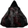 generic Tatuaggio Vichingo Odino Corvo Fenrir Lupo Mantello Con Cappuccio,3D Stampato Thor's Hammer Parka Caldo Cappotto Di Cachemire, Nordica Harajuku Giacca Gioco Di Ruolo(Viking Outerwear,XL)