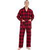 Kolipajam, set pigiama in cotone per uomo, 2 pezzi, a quadri, comodo, biancheria da notte, PJS con tasche, M