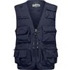 Generic Uomo Autunno Inverno Cotone Singola Cerniera Soild Colore Lavato Outdoor Gilet Cappotto Impermeabile Uomo Lungo, Marina Militare, XXL