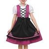 Sunny Fashion Ragazze Tedesco Dirndl Vestito S per Oktoberfest Bavarese Annata Rosa 6-12 Anni