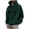 Generico Felpe Uomo Con Cappuccio Giacca Uomo Elegante Maniche Lunghe Bodybuilding Sport Hoodie Oversize Sweatshirt Sportive Felpata Cotone Felpe Leggera Militare Calda Imbottite Running 2#vert foncé 3XL