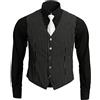 Nofonda 1920S Costume Gangster, Camicia, Gilet e Cravatta, Tuta Vintage Mafia Boss per Uomo (M)