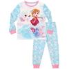 Disney Pigiama Frozen Bambina | Pigiami Cotone Lungo | Pigiamone Principesse Pijama Anna e Elsa per Bambini Blu 8-9 Anni