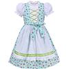Sunny Fashion Ragazze Tedesco Dirndl Vestito S per Oktoberfest Bavarese Annata Rosa 6-12 Anni