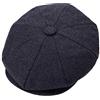 ZRWASKA® Cappellini piatti da uomo UK 8 pannelli Peaky Flat Baker Boy Cappelli in lana - Gatsby Tweed Tessuto di lana stile Newsboy Donna Baker 1920s Cappello piatto da uomo tinta unita a spina di