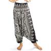 Lofbaz Donna Smocked Waist Elefante Funky Pavone Harem Floreale Jumpsuit Pantaloni