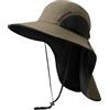 Bassdash Cappello da Sole Unisex UPF 50+ Cappello da Pesca Idrorepellente Tesa Larga con Ampia Protezione del Collo Coda di Cavallo Uomo Donna