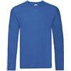 Fruit of the Loom Maglietta a maniche lunghe da uomo Royal 3XL
