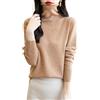 Chanyarn Maglione da Donna in 100% Lana Merino Leggero Collo Alto Lavorato a Maglia Senza Cuciture a Maniche Lunghe Tops