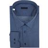 DIDYUGO Camicia Uomo Tinta Unita Taglie Forti Manica Lunga Collo46 47 48 49 50 51 52 (52 - Fantasia Blu)