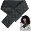 Opilroyn Sciarpa riscaldata elettrica, scaldacollo riscaldata, regolabile, USB, regolabile, cuscino riscaldante per collo, scalda collo elettrico, per uomini e donne, compleanno di Natale, Nero , Se