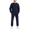 Générique Tuta da uomo 2 pezzi Set Jogging Autunno Tute Maglione Girocollo Maglia Tuta Sportiva Felpa con Pantaloni da Jogging Invernale Tracksuit Streetwear, Blu marino, XXXL