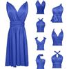 RUIRUILICO Abito Cerimonia Donna con Schiena Scoperta Multiway Vestito Elegante a Portafoglio Scollo a V Mini Abito da Cocktail Festa Senza Maniche