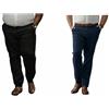 Saggio Sea Barrier Ray Set 1 o 2 Pantaloni da Taglia 55 a 75 Leggeri Tasca Chinos Eleganti Elasticizzato Casual Taglia Forte Uomo Profumatore BLUNERO2PZ 69