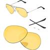 PapaViva Lenti di ricambio compatibili con occhiali da sole Ray-Ban RB3025 55 mm, Hd Giallo, RB3025 55mm