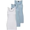 Vero Moda Vmmaxi My Soft - Canottiera Lunga, Confezione da 2 Parte Superiore Donna