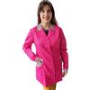 Peter's abiti da lavoro Camice da Lavoro Donna,Casacca da Lavoro,Manica Lunga, Stile Casual,Casacca Estetista,maestra Asilo (Smile Fuchsia, XXL)