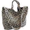Suncadmious Borsa da Donna in Tela Leopardata di grande Capacità a Tracolla grande Moda Casual Leopardo Tote Borsa da Lavoro Tote. (Bianco,Taglia unica)