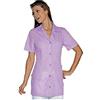 tessile astorino Ricamo 0 - Camice da Lavoro Donna - Divisa per Maestra, Imprese di Pulizia, Parrucchiera, Estetista, Scuola Infanzia - Casacca Personalizzata (Lilla, XL)