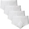 F & S LTD Slip da uomo, 3/6/12, 100% cotone, bianco a Y, taglia M a 5XL bianco XXXXXL