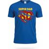 DND DI D'ANDOLFO CIRO Maglia Uomo Super Dad (Stile S u p e r m a n) Bianca - Nera - Blu - Blu Royal - Regalo Festa del papà o Compleanno (Blu Royal, L)