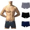 Sweet Years 6 Boxer Uomo, Elastico Esterno, Cotone Elasticizzato, Taglie dalla 4 alla 7, Colori Assortiti Nero Blu Grigio (XXL)
