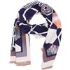 QUEEN HELENA Sciarpa Invernale Morbida Stola Coprispalle con Fantasia Casual Donna SC204 (Blu, Taglia Unica)