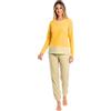 o-day Coconuda Pigiama Donna Cotone Leggero 100% - Ideale per Primavera e Mezze Stagioni - S-XL (IT, Testo, L, Regular, Regular, Modello 9)