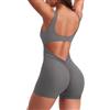 Haibang Tuta Intera Donna Corta Sportiva V Back Scrunch Butt Jumpsuit Senza Manica One Piece Senza Schiena Sexy Playsuit Aderente Push Up Tutina Elastica Romper Bodysuit Workout Yoga Fitness