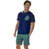Navigare Pigiama Uomo Corto Estivo - Pigiama Uomo Cotone Corto Leggero Mezza Manica (2141650 Navy, M)