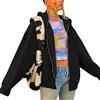 Bienwwow Donne Y2k Zip Up Hoodie Tinta unita Maglione Maglione Abbigliamento Felpa Top Autunno, Nero , S