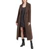 PLAERPENER - Cappotto da donna in lana, doppio petto, lungo, trench invernale, Marrone, 40