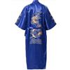Honghuang Kimono Accappatoio Abito Abbigliamento per La Casa Taglie Forti 3XL Uomo Ricamo Dragon Robe Indumenti da Notte Maschili Tradizionali Indumenti da Notte Larghi