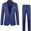 JokeLomple Vestito Uomo Elegante Completo - Slim Fit Abiti Cerimonia Uomo con Bottoni Classici ed Eleganti con Tasche Chic Classica Blazer Vintage per Matrimoni e Affari
