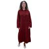 SGARLATA HOME Vestaglia da Donna in Pile di Viscosa Interamente Abbottonata Art. Rosanna (4XL, Bordeaux)