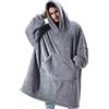 TBSCWYF Oversize Felpa Coperta Con Maniche E Tasca Grande Sherpa Pile Coperta Indossabile Calda Felpa Con Cappuccio Invernale Per Adulti Donna Uomo E Adolescenti Felpe con Cappuccio Uomo Donna Coperta