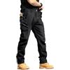 Generic Pantaloni cargo tattici da uomo invernali foderati in pile, resistenti all'acqua, resistenti agli strappi ed elasticizzati, pantaloni da lavoro multitasche per attività all'aperto, escursioni e tempo