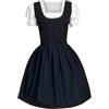 Generico Abito Tirolese da Donna Tradizionale Dirndl Oktoberfes Costume Bavarniano per Feste Vestito Oktoberfest Birra Tedesca Gonna Maniche Corte Costume per Oktoberfest di Ottobre (Navy, L)