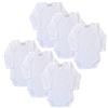 Liabel 1 Set da 6 Body Bimbo Bimba Neonato in Caldo Cotone Felpato da o a 36 Mesi. Bianco 6 Mesi