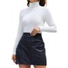 Joyshaper Maglietta a Maniche Lunghe da Donna con Collo Alto, Magliette a Maniche Lunghe con Colletto Staccabile, Top Basic, T-shirt a Maniche Lunghe, Top Sottoveste, M