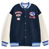Sonic The Hedgehog Giubbotto bomber da ragazzo| Giacca college per bambini Sonic Racing Team in blu | Giacca da baseball con cerniera grafica con bandiera a scacchi per bambini
