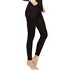 Generic Leggings da donna in seta di gelso termici, lunghi, leggins in seta leggera, Nero , S