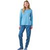 Noidinotte; more than pyjamas Noidinotte - Pigiama Donna Invernale in Caldo Cotone Articolo Cachemire. - L Azzurro