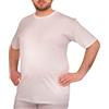 SalGiu Maglia Intima Taglie Forti (3 Pezzi) 100% Caldo Cotone Uomo Felpata Mezza Manica Girocollo Invernale (10, Bianco)