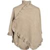 Toutacoo, Poncho Cappa Pile - Donna (15-Beige)