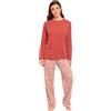 TRAMAS+ Pigiama Donna 100% Cotone, Pigiama Donna con Maglietta Manica Lunga e Pantalone Lungo, Pigiami da Donna, Pigiama 2 Pezzi Donna
