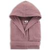 Dolphin Accappatoio spugna EVAN 450 gr 100% cotone morbidissimo uomo/donna con cappuccio (Rosa antico, L)