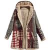 ShangSRS Cappotto con Cappuccio Donna Taglie Forti Invernale Elegante Lungo Cappotti Eleganti Parka Lunghi Giacca Donna Giacca di peluche calda Giubbotto Donna Invernale Trench (L, Bordeaux)