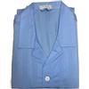 PIER MORI'S PDA Pigiama Uomo Lungo Riga Raso 100% Cotone Popeline Made in Italy (IT, Numero, 52, Regular, Regular, Azzurro)